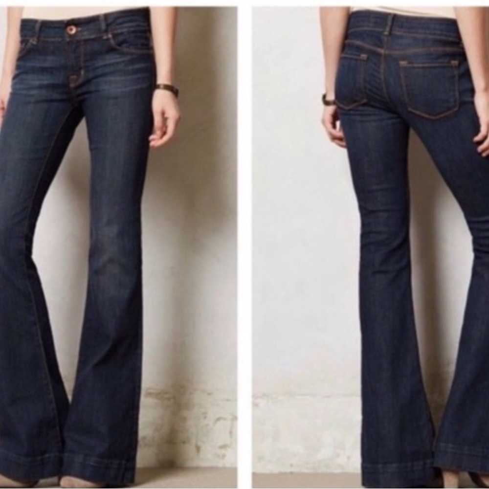 J Brand Flare Leg 800 Ink Dark Wash Jeans Sz 28 Y2K Denim Excellent Preowned
